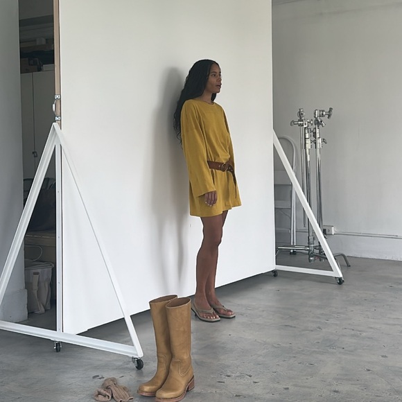 Boheme Goods Saffron Football Tee NWT - Picture 2 of 5